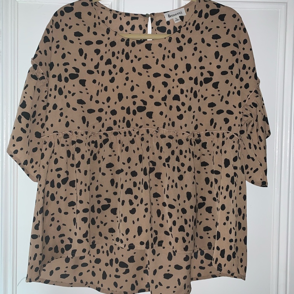 &Merci Top with Ruffle Sleeves